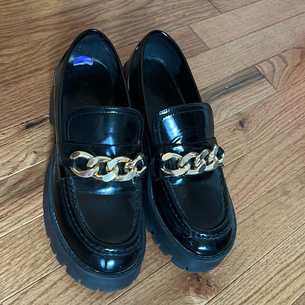 Black loafers